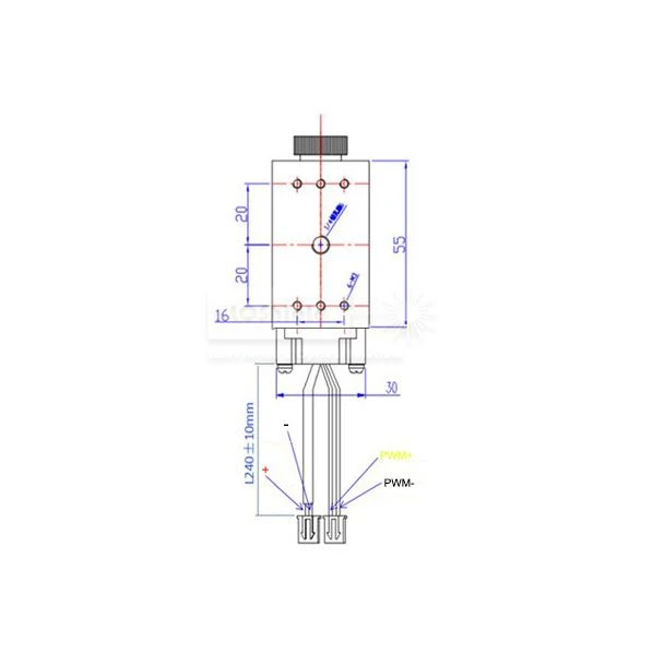 450nm 1600mW Adjustable Focus Engraver Laser Module