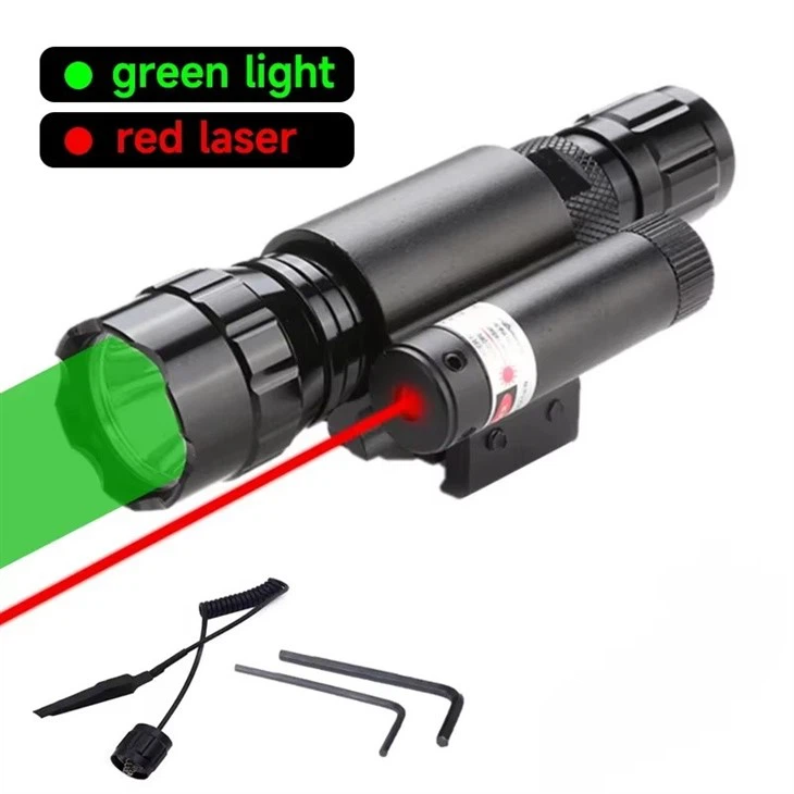 2-in-1 Flashlight Laser Sight For Outdoor Shooting And Hunting