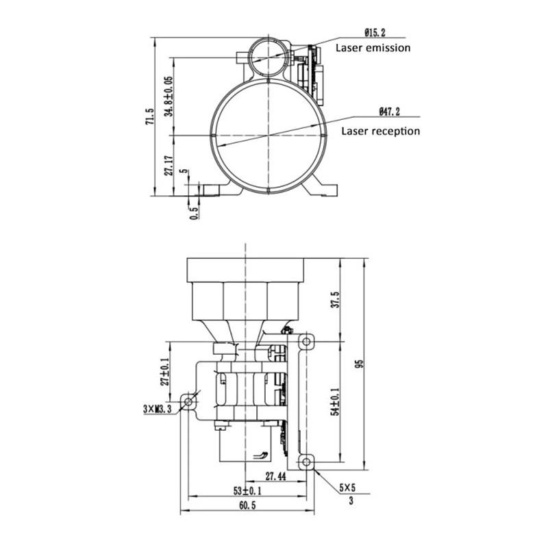 Customizable 10km Laser Rangefinder Module