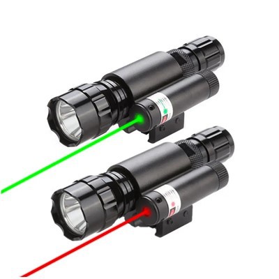 2-in-1 mira laser com lanterna para caça e tiro ao ar livre