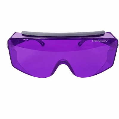 Óculos de segurança para laser 540–570 nm|OD4+ Óculos de proteção