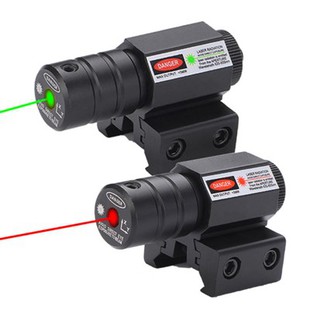 Mini mira laser de ponto verde vermelho com montagem tática