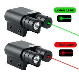 Lanterna Laser Verde Vermelha 2-na-1Visão Laser Integrada